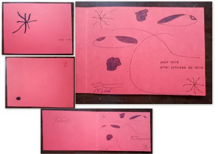 Geen Techniek Miró - Christmas greetings with drawing and signature of Joan Miró