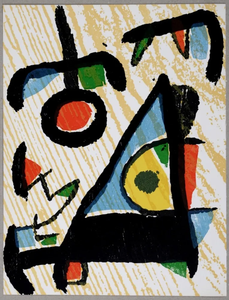 Houtsnede Miró - Composition