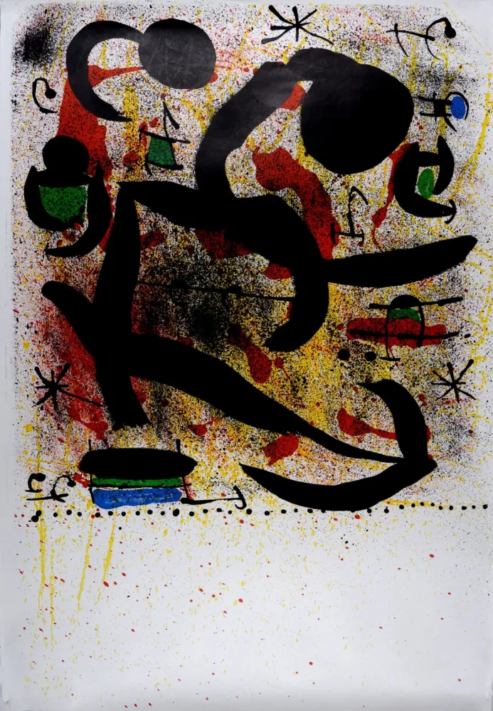Lithografie Miró - Composition, Variant I, 1969 (Proof before the letter)