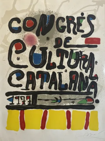 Lithografie Miró - Congres de Cultura Catalana