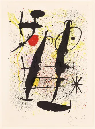 Lithografie Miró - Dans la rivière basse (In the Low River)