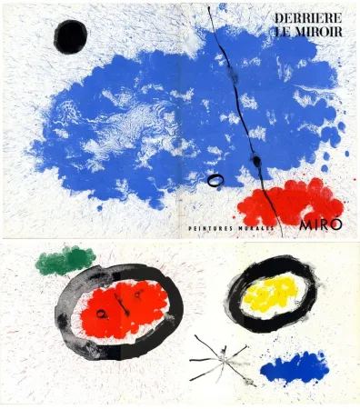 Geïllustreerd Boek Miró - Derrière Le Miroir n° 128. PEINTURES MURALES DE MIRÓ. 7 LITHOGRAPHIES ORIGINALES. Juin 1961.
