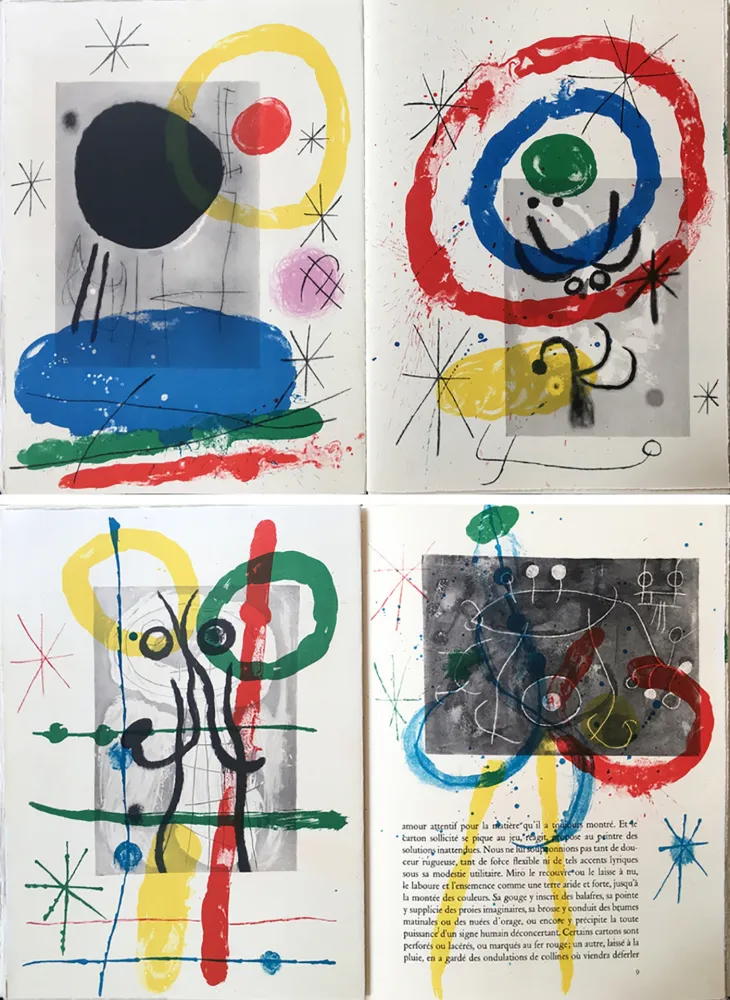 Geïllustreerd Boek Miró - DERRIÈRE LE MIROIR N°151-152. MIRO. CARTONS. Mai 1965.