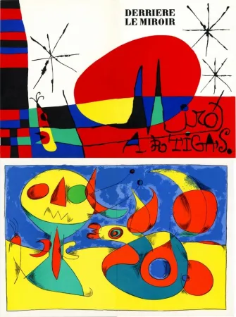 Geïllustreerd Boek Miró - Derrière Le Miroir n°87-88-89. MIRÓ ARTIGAS: Terres de grand feu. 3 LITHOGRAPHIES ORIGINALES. 1956.