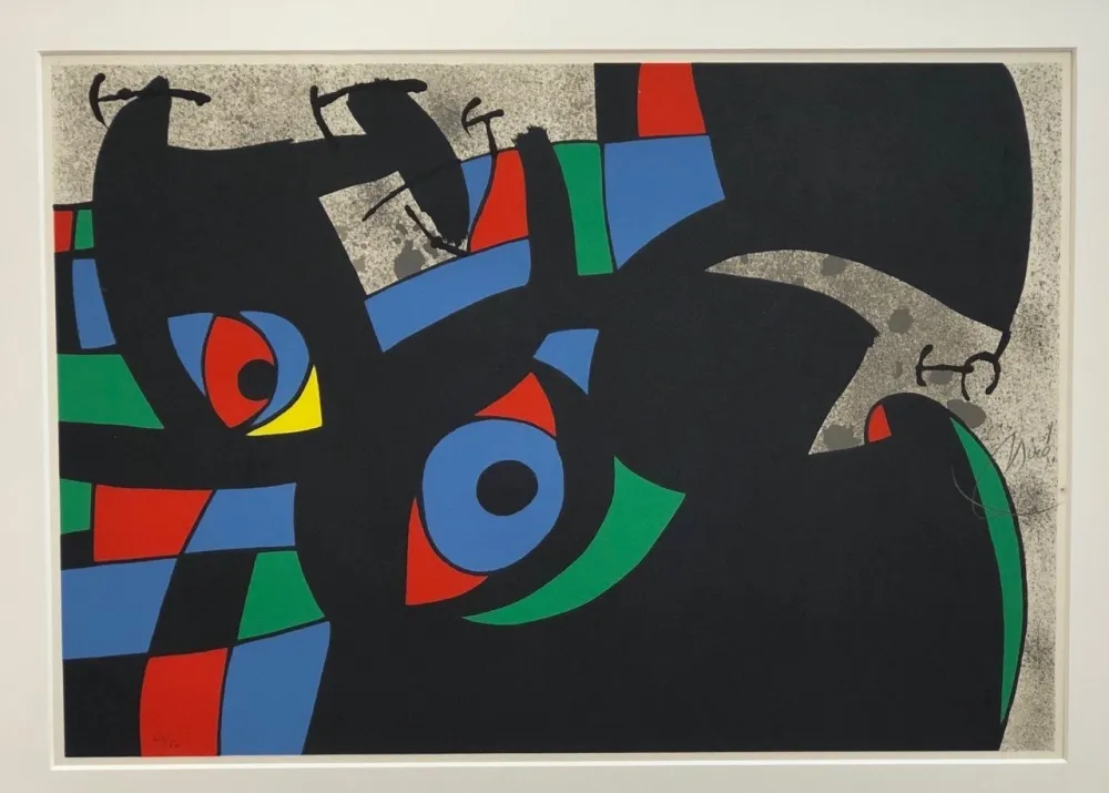 Lithografie Miró - El lagarto de las plumas de oro