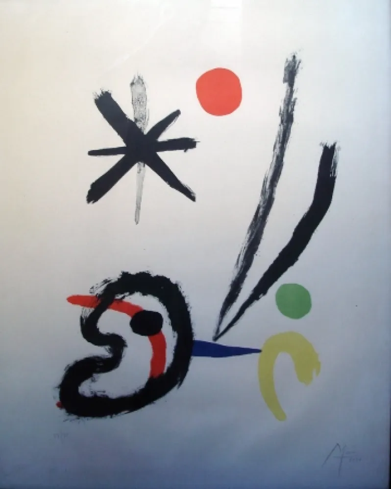 Lithografie Miró - El pájaro cometa