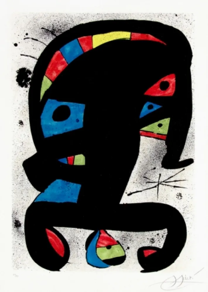 Lithografie Miró - El Rei Garrell, 1979