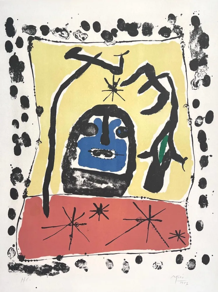 Lithografie Miró - Exposition à la Galerie Matarasso, Nice, 1957 