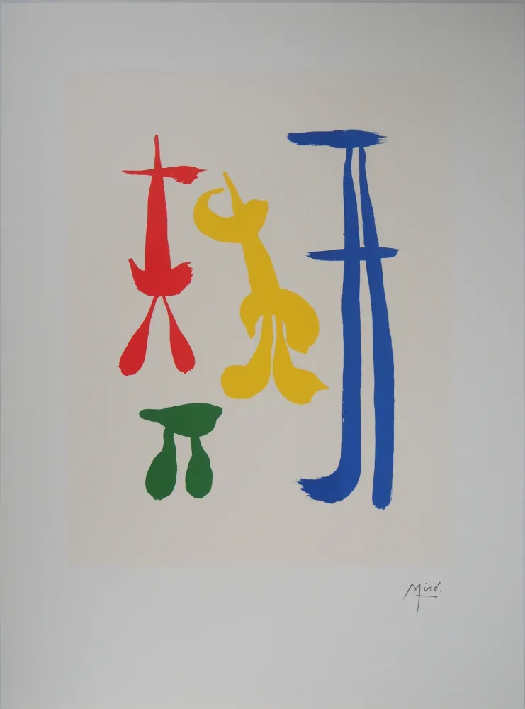 Lithografie Miró - Famille surréaliste