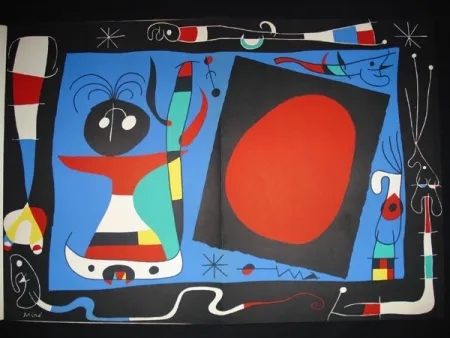 Lithografie Miró - Femme au Miroir