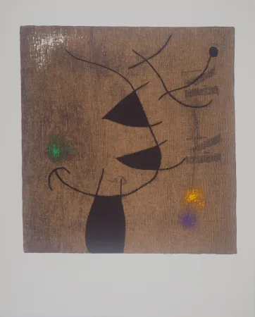 Lithografie Miró - Femme dans le vent