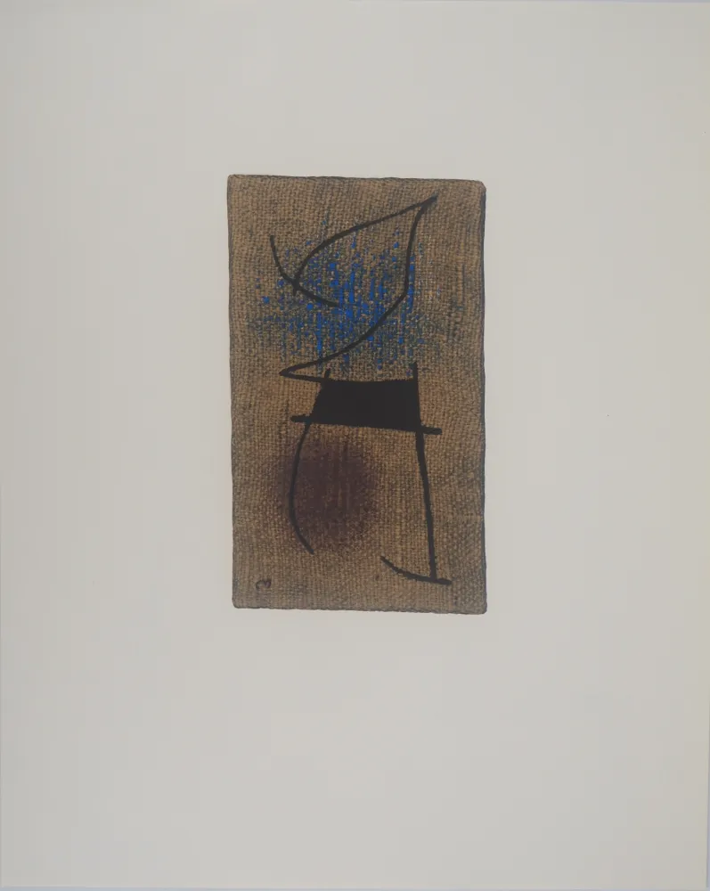 Lithografie Miró - Femme en bleu