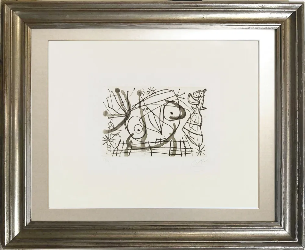 Ets En Aquatint Miró - Fissures