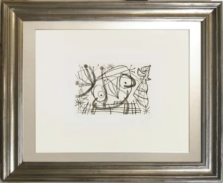 Ets En Aquatint Miró - Fissures