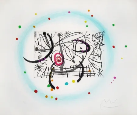 Ets En Aquatint Miró - Fissures