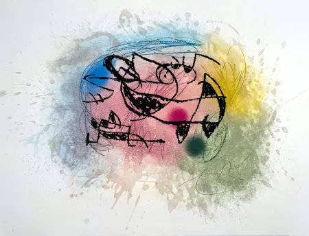 Ets En Aquatint Miró - Fourmi Rose 
