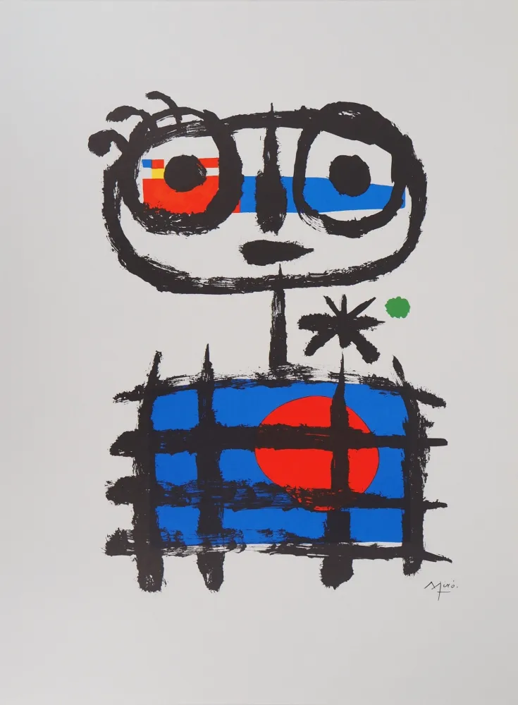 Lithografie Miró - Garçon imaginaire