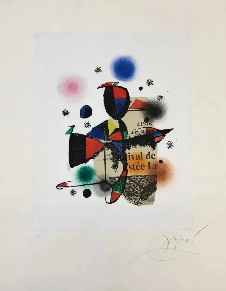 Ets En Aquatint Miró - Gaudi XV