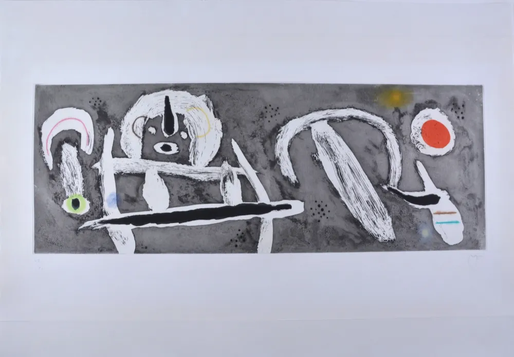 Ets En Aquatint Miró - Grand Vent 
