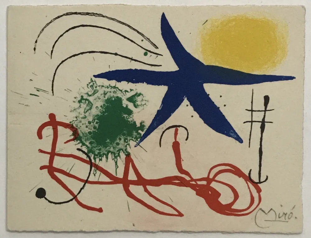 Lithografie Miró - Greeting Card