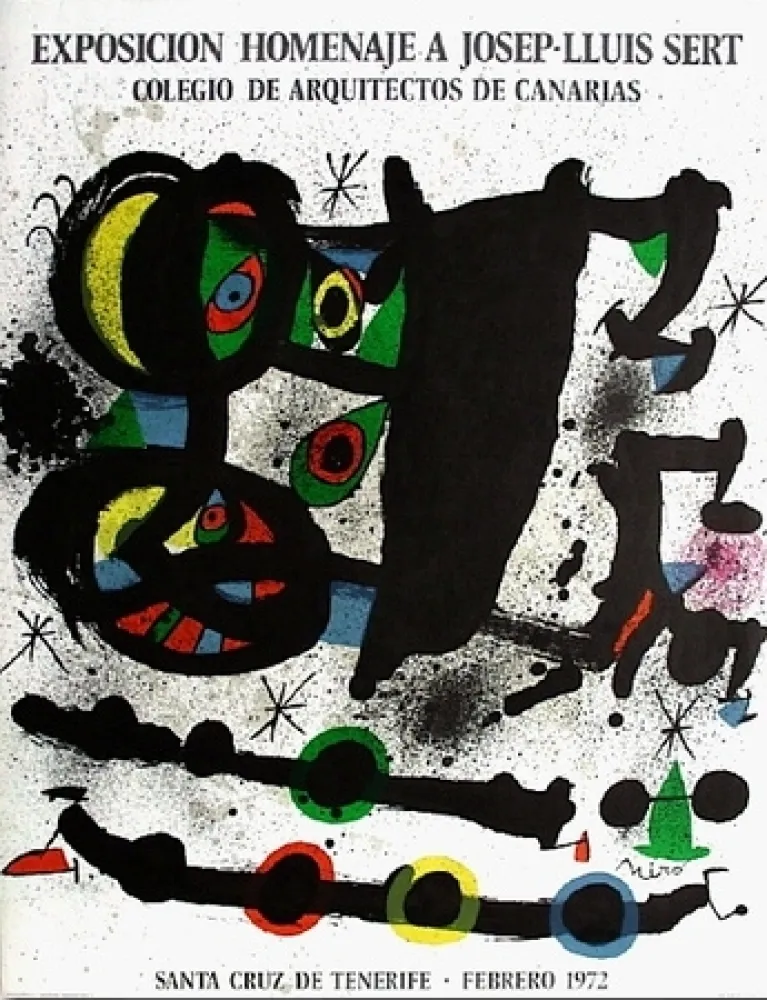 Lithografie Miró - Homenaje A Josep-Lluis Sert
