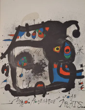 Lithografie Miró - Homentage A Joan Prats - M852