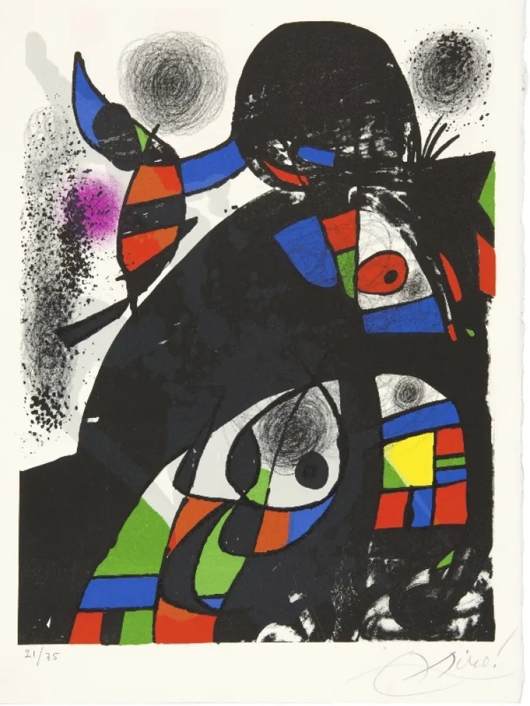 Lithografie Miró - Hommage à San Lazzaro