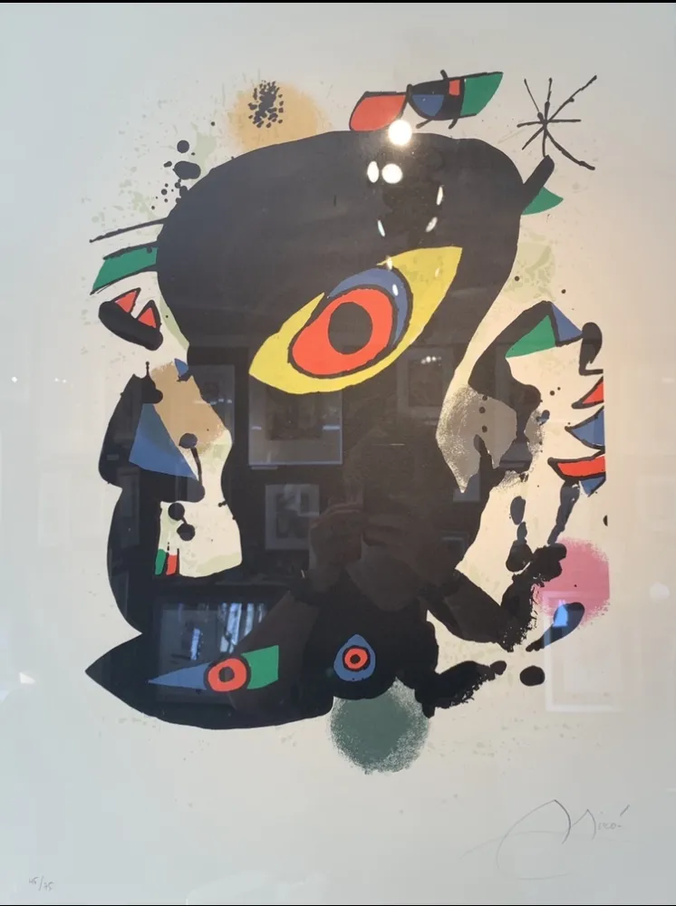 Lithografie Miró - Inauguration galerie Maeght Barcelone 