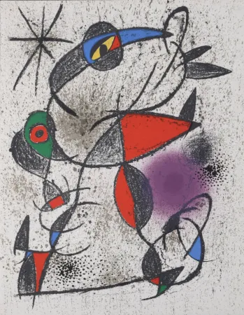 Lithografie Miró - Jaillie du calcaire, 1972