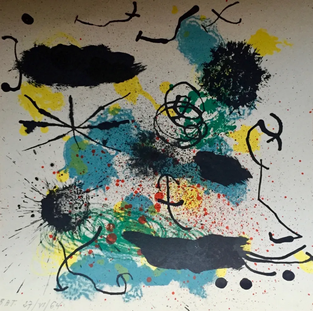Lithografie Miró - Je travaille comme un jardinier
