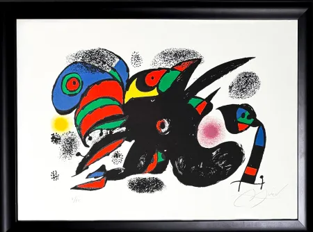 Lithografie Miró - Joan Miró (1893–1983) - XX SIÈCLE N.47 - Color lithograph on Vélin Arches paper - 1976