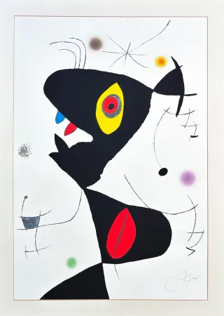 Lithografie Miró - Joan Miró - Oda à Joan Miró - color lithograph on Guarro paper - 1973
