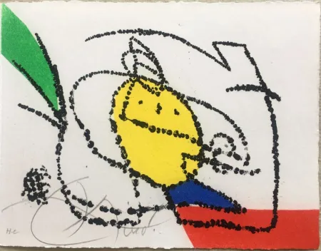 Geïllustreerd Boek Miró - Jordi de Sant Jordi : CHANSON DES CONTRAIRES. Une gravure signée de Joan Miró (1976).