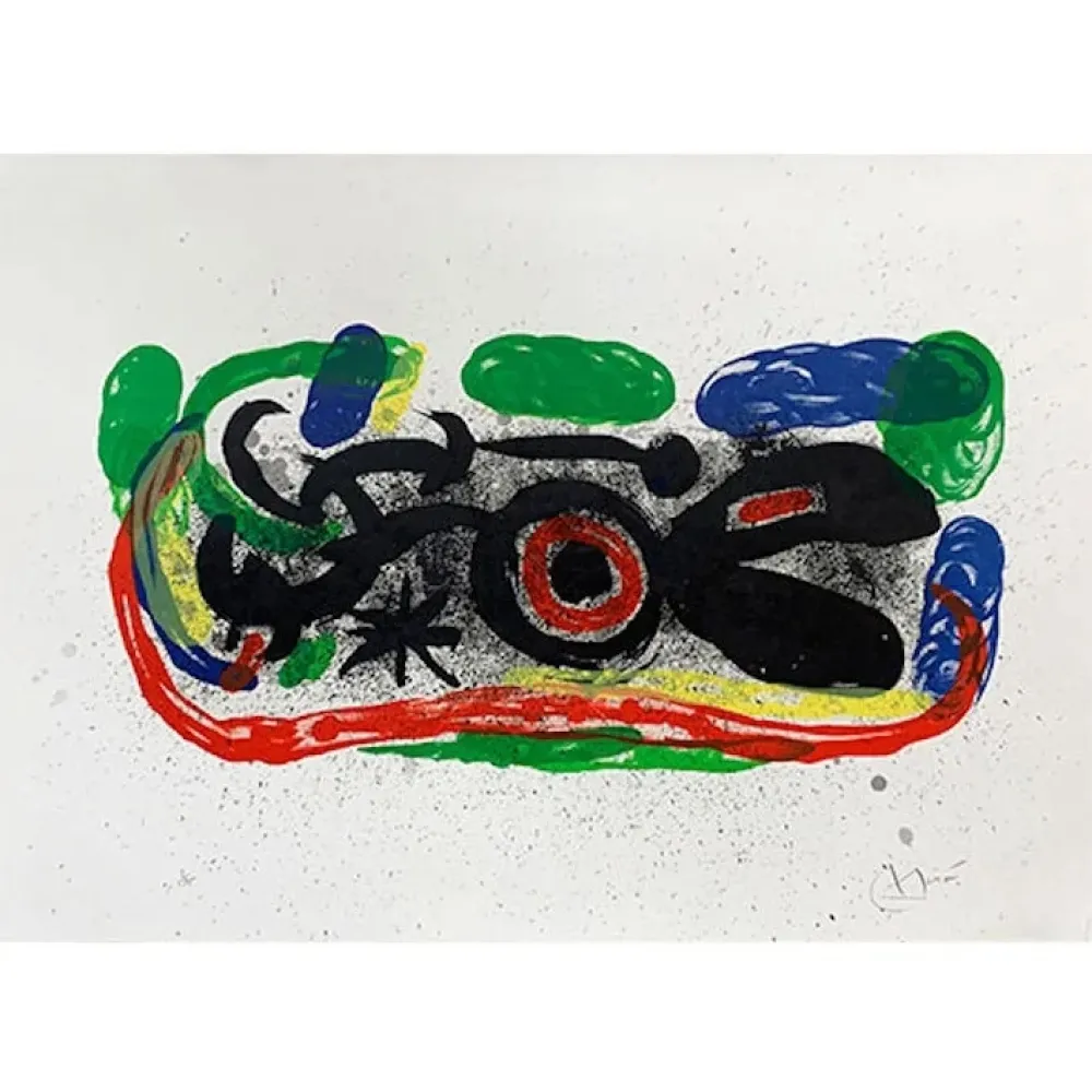 Lithografie Miró - L' oiseau mangeant le feu