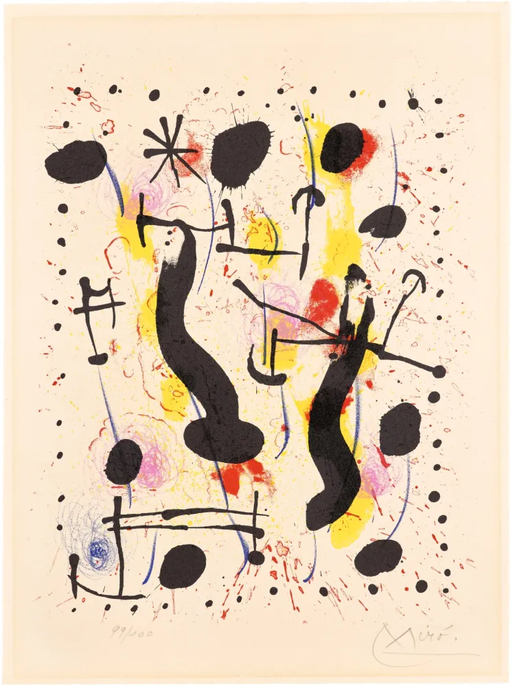 Lithografie Miró - La bauge du sanglier (The Wild Boar’s Lair)