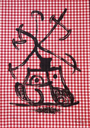 Lithografie Miró - La Dame aux Damiers