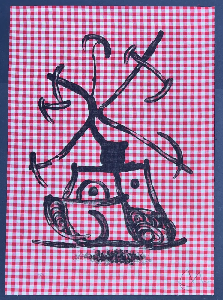 Lithografie Miró - La Dame aux Damiers