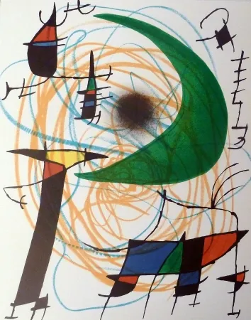 Lithografie Miró - La Lune Verte