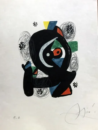 Lithografie Miró - La mélodie acide - 2