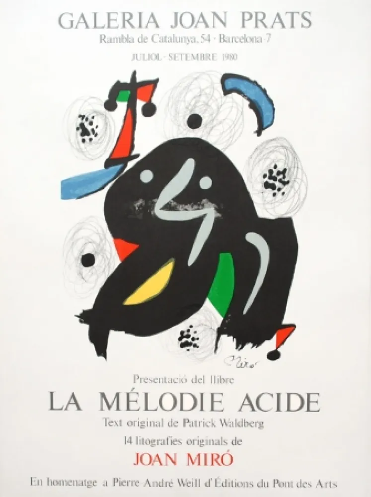 Lithografie Miró - La mélodie acide