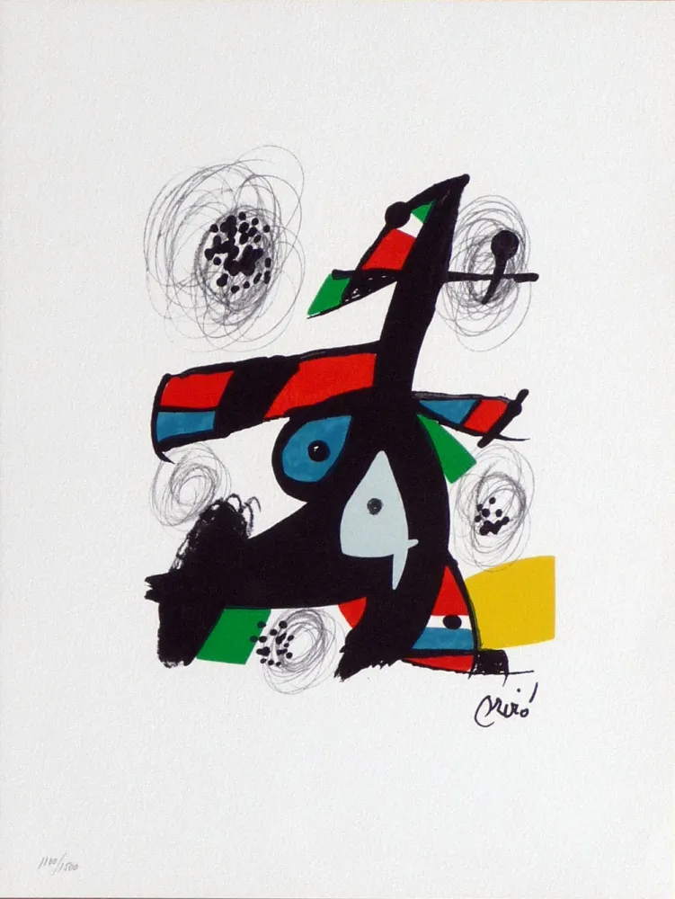 Lithografie Miró - La Melodie Acide (M. 1216)