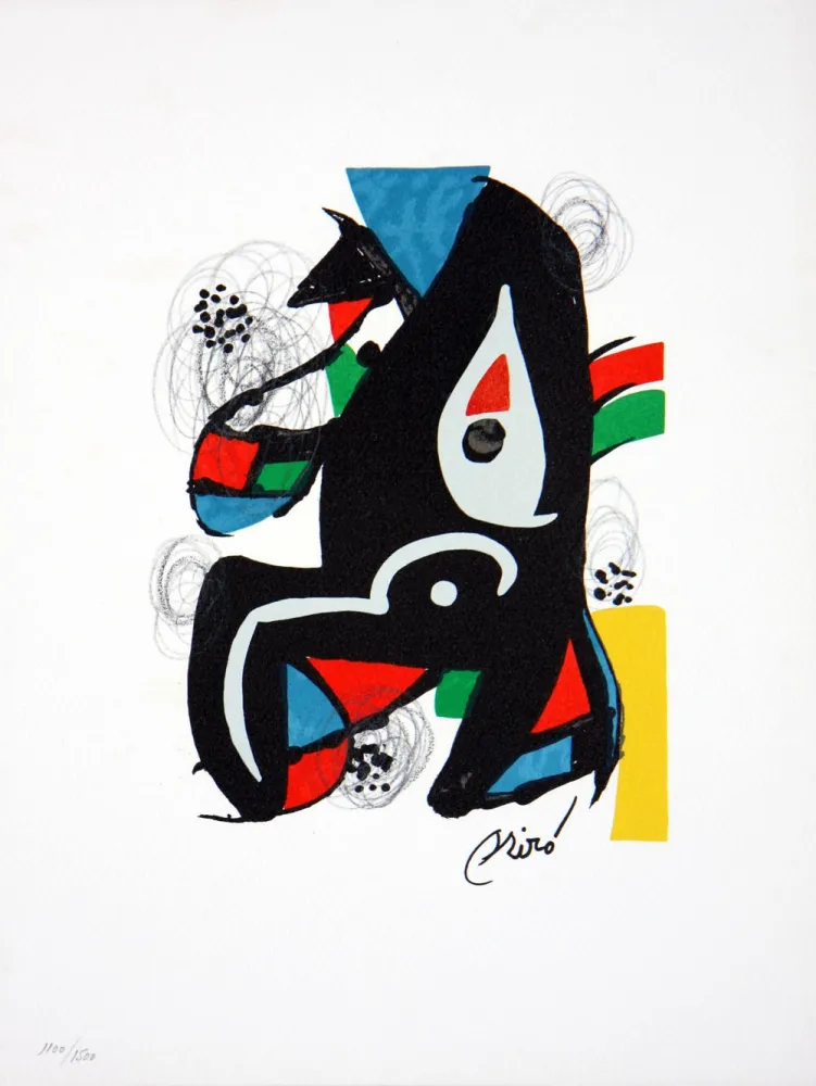 Lithografie Miró - La Melodie Acide (M. 1221)