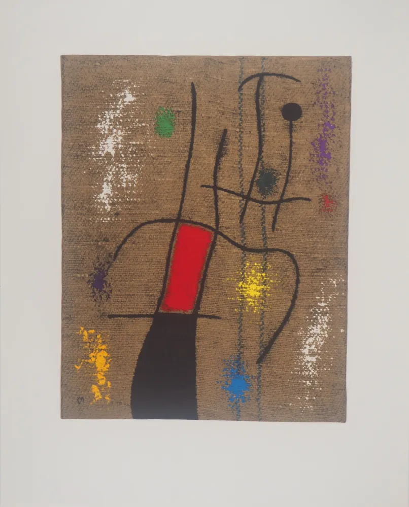 Lithografie Miró - La musicienne