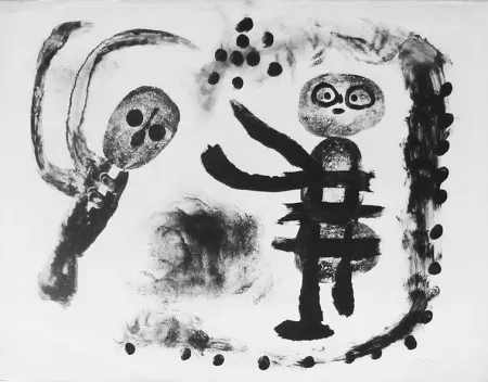 Lithografie Miró - La petite fille au bois
