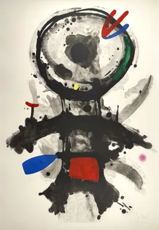Aquatint Miró -  L'Ange criblé 