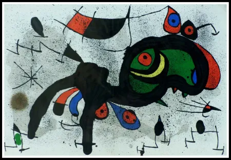 Lithografie Miró - LE BELIER FLEURI