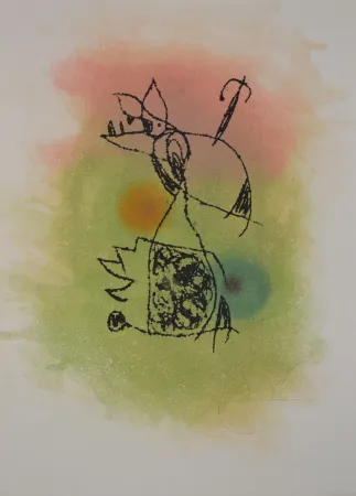 Ets En Aquatint Miró - Le Criquet - D1021