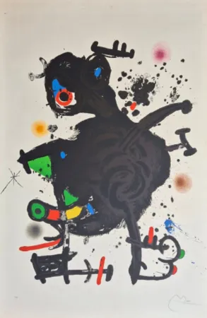 Lithografie Miró - Le gourou déployé