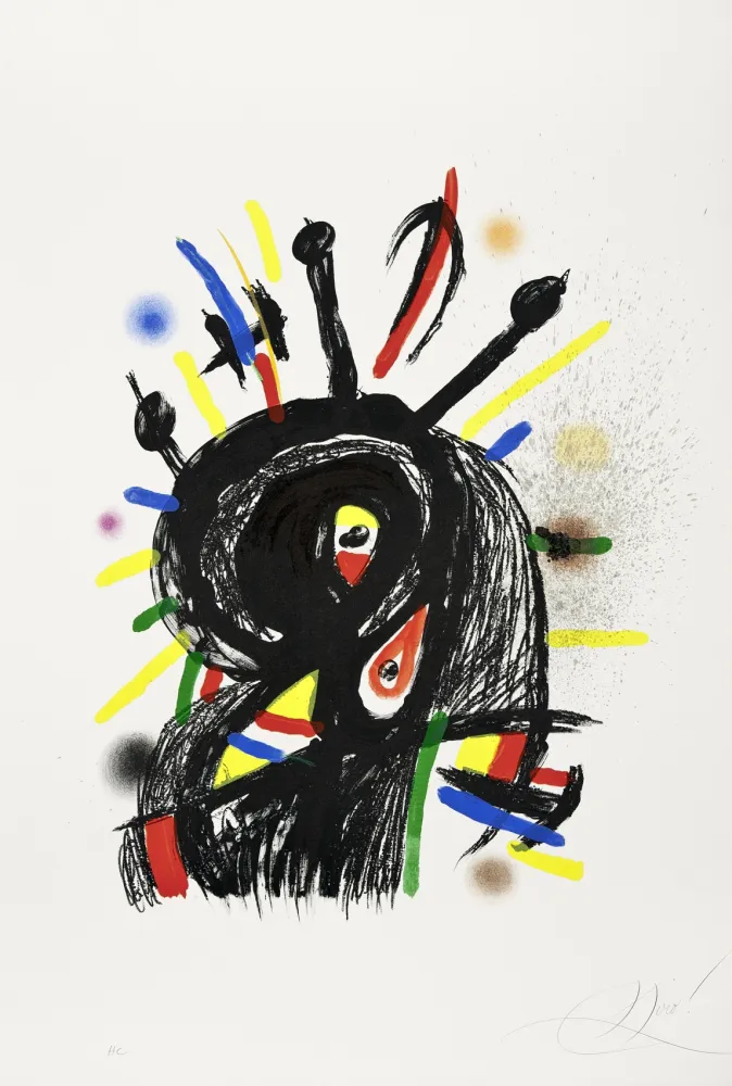 Lithografie Miró -  Le Lanceur de couteaux