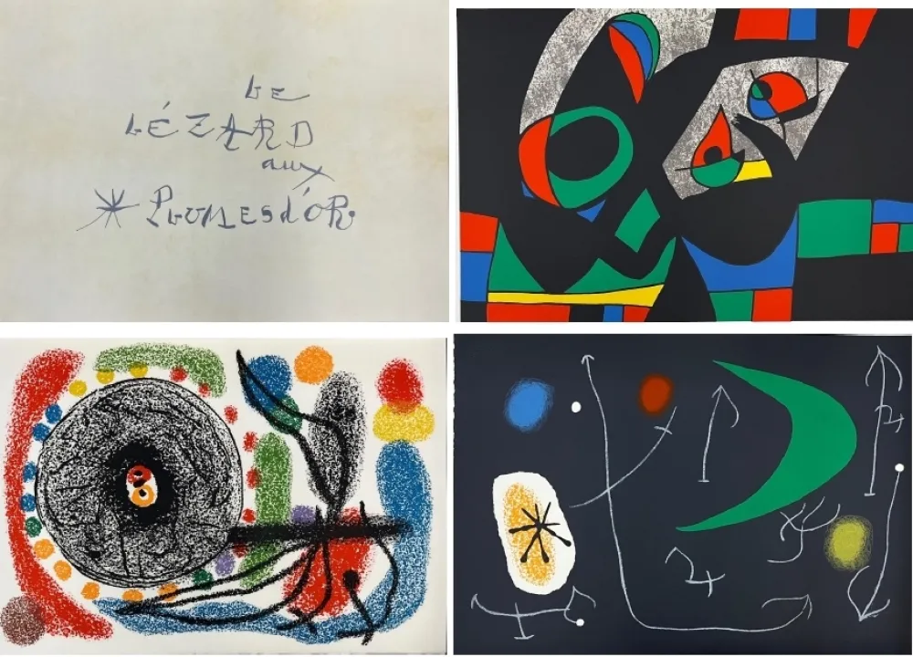 Lithografie Miró - Le Lézard aux plumes d'or 